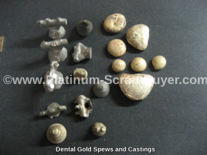 Dental Gold spews and castings